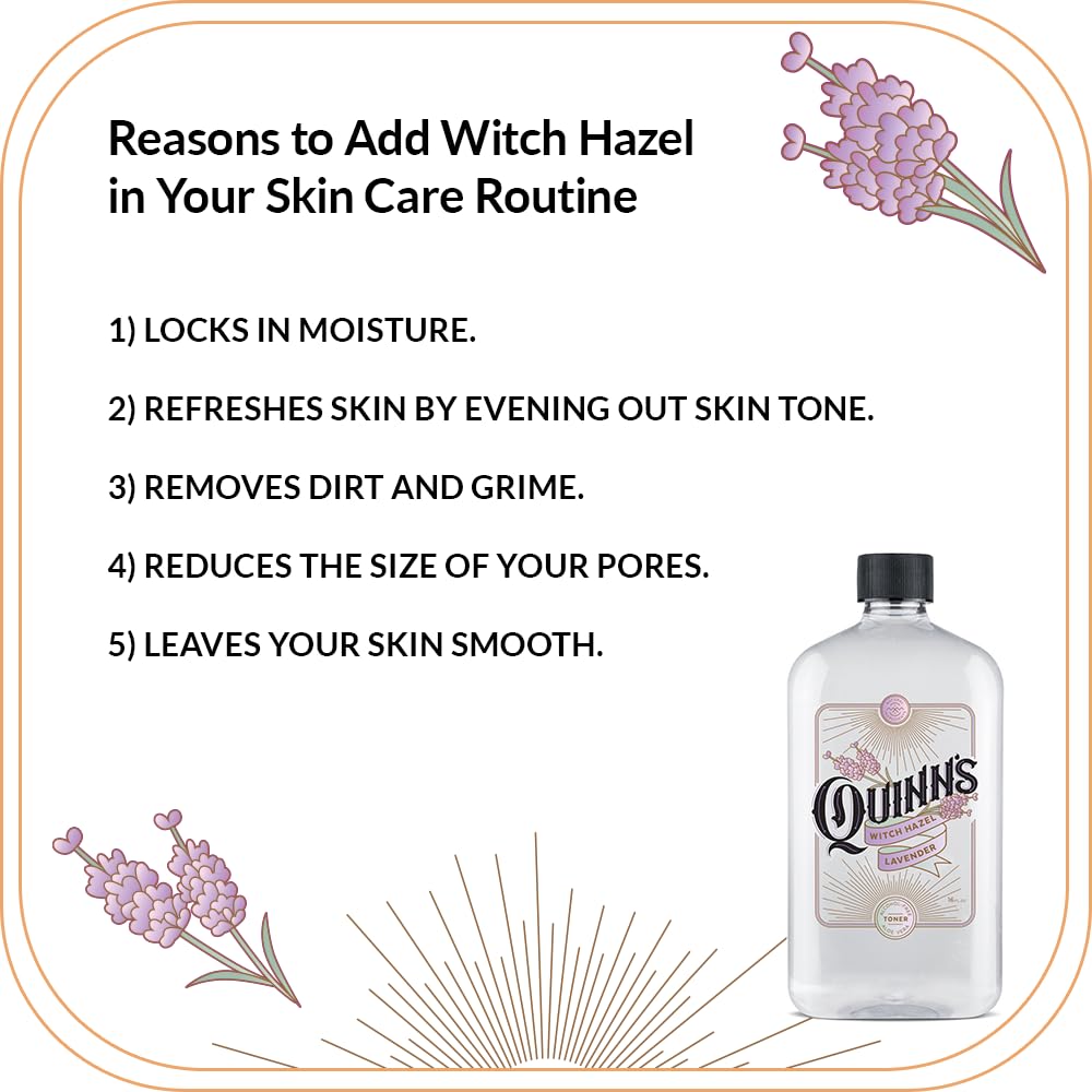 Quinn’s Alcohol Free Witch Hazel with Aloe Vera 16 Ounce (Lavender) - Maple Wellness Supplements