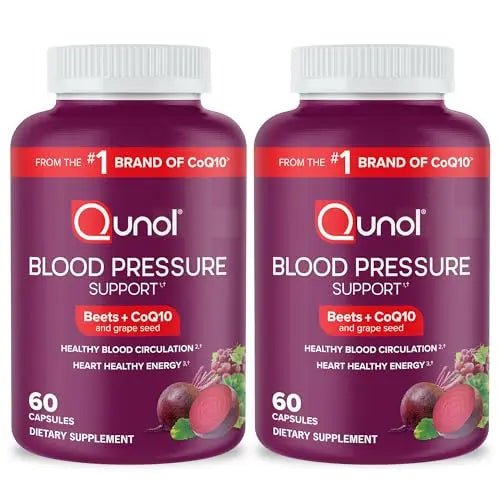 Qunol Beets Capsules for Blood Pressure Support, 3 in 1 Beets + CoQ10 + Grape Seed - TrustMedUSA