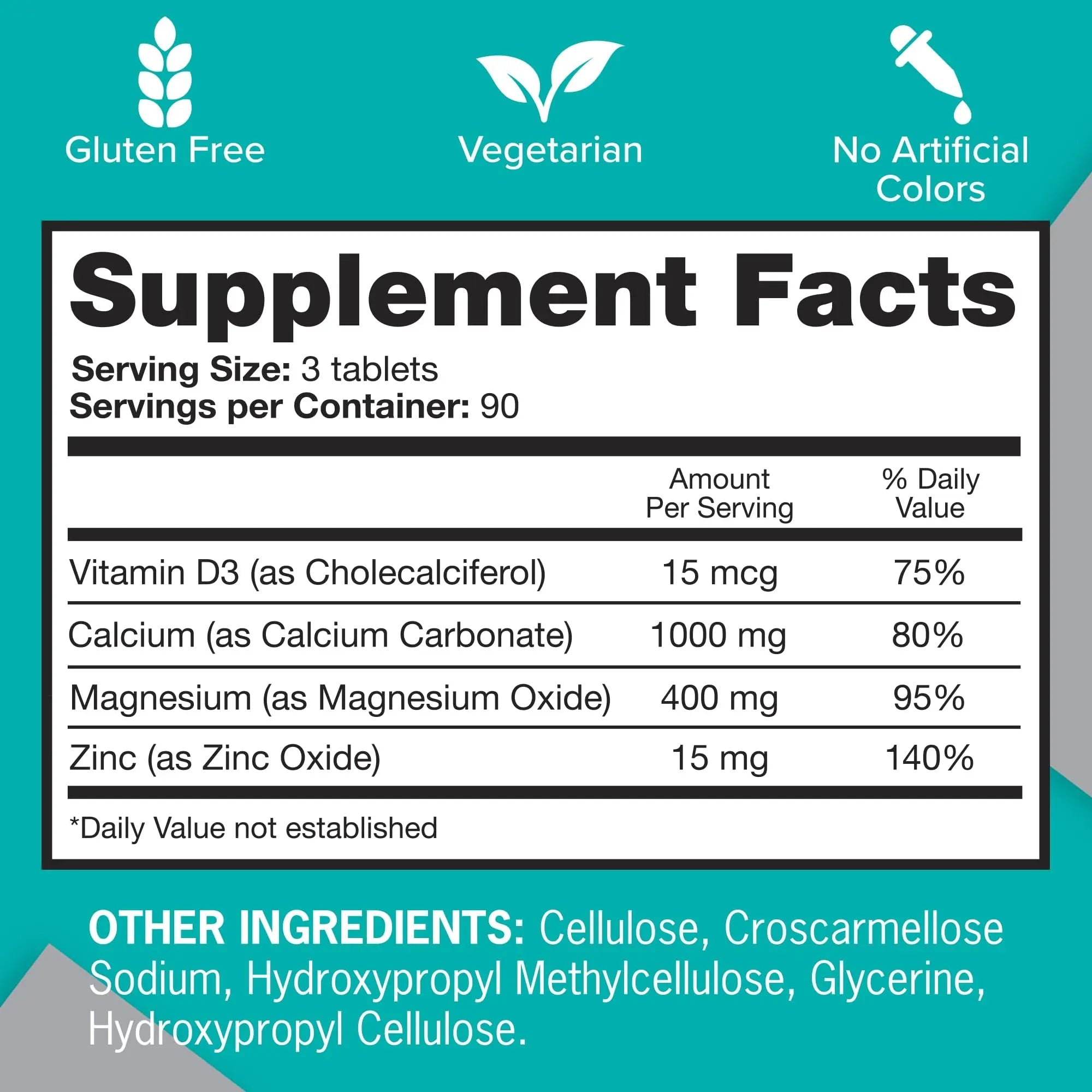 Qunol Calcium 3 in 1 Tablets with Calcium, Magnesium & Zinc for Immune Support, Bone - TrustMedUSA
