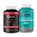 Qunol CoQ10 100mg Softgels, 3X Better Absorption 4 Month Supply + 120 Count Magnesium - TrustMedUSA