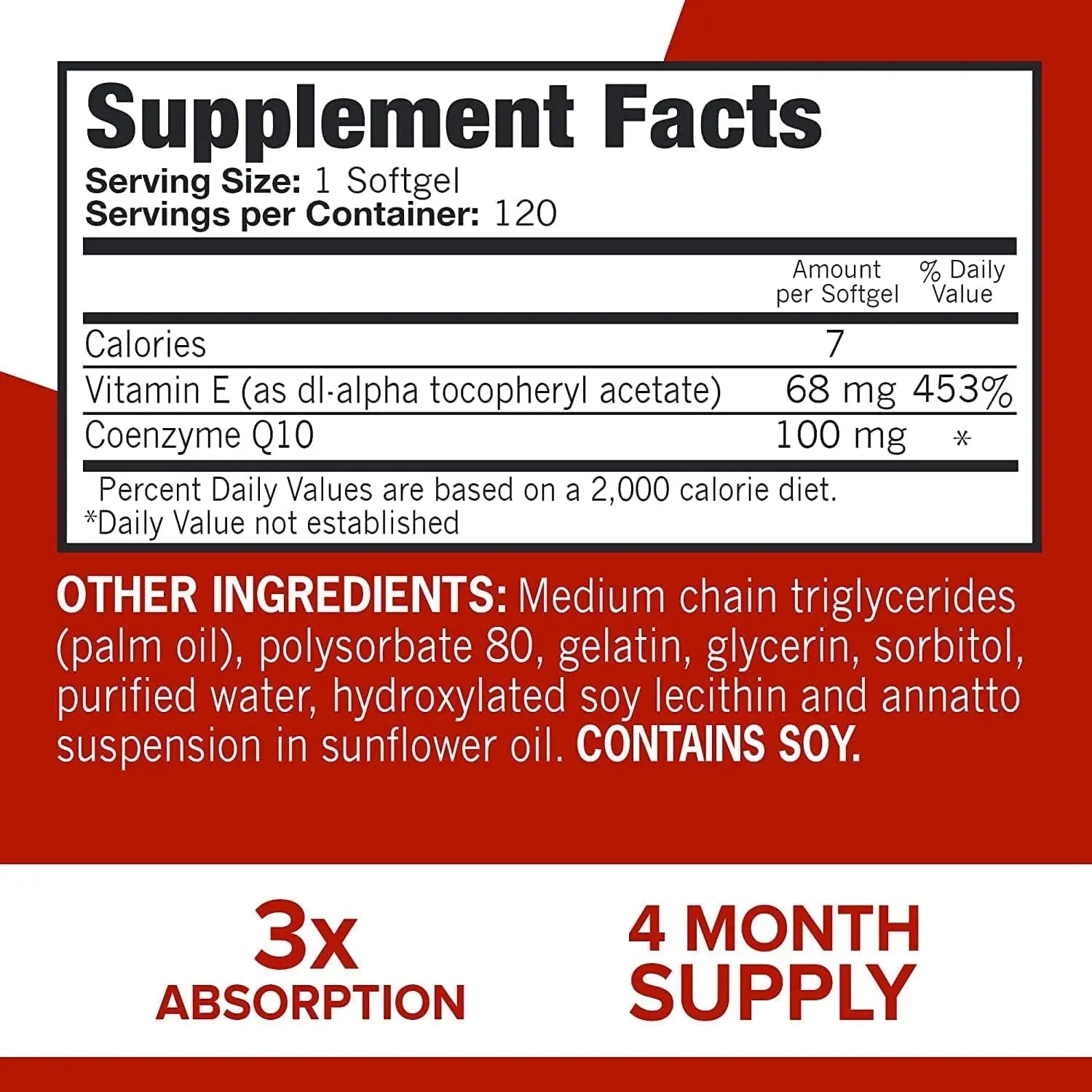 Qunol CoQ10 100mg Softgels, 3X Better Absorption 4 Month Supply + 120 Count Magnesium - TrustMedUSA