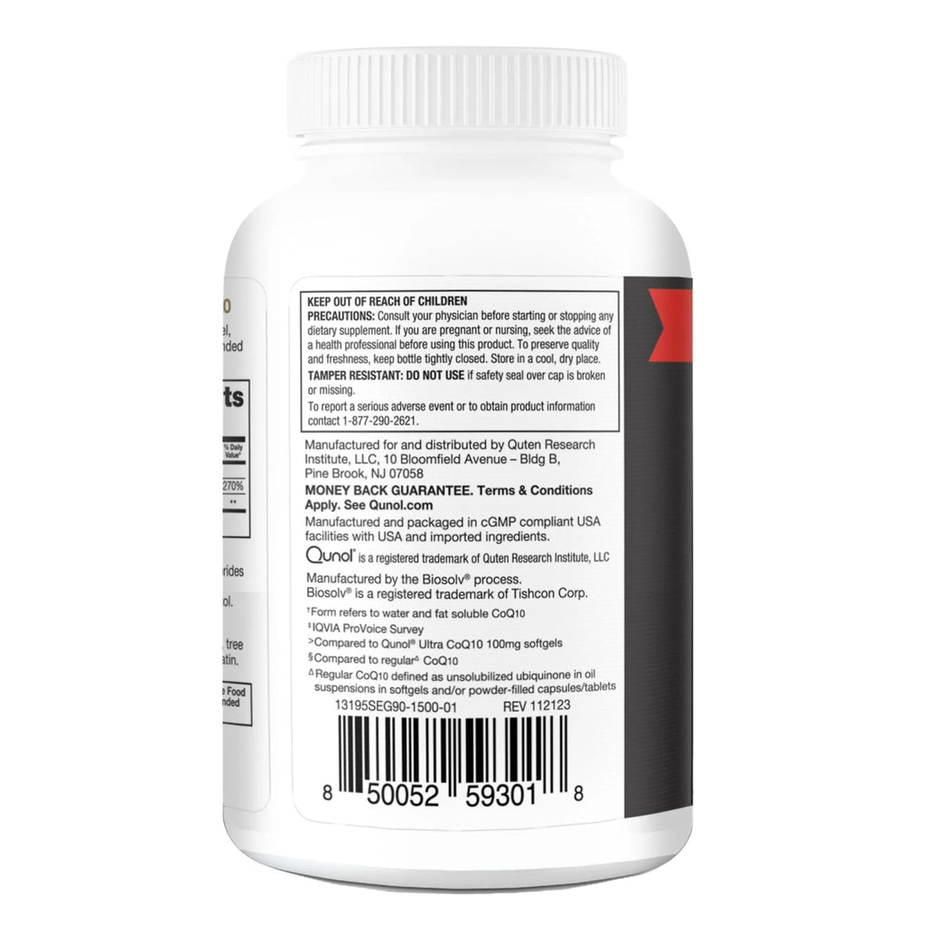 Qunol CoQ10 200mg Softgels, Ultra CoQ10 - Ultra High Absorption Coenzyme Q10 - TrustMedUSA