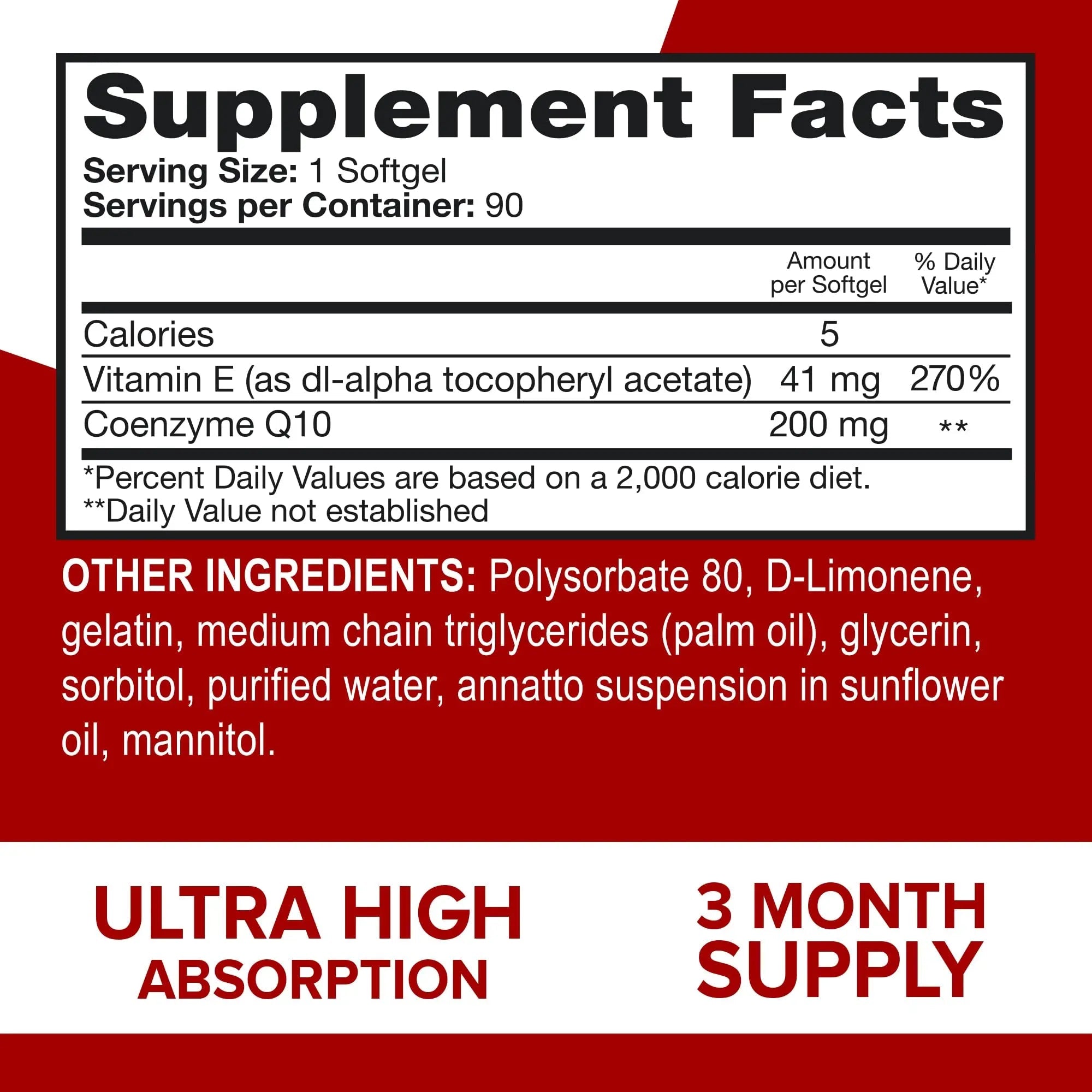Qunol CoQ10 200mg Softgels, Ultra CoQ10 - Ultra High Absorption Coenzyme Q10 - TrustMedUSA