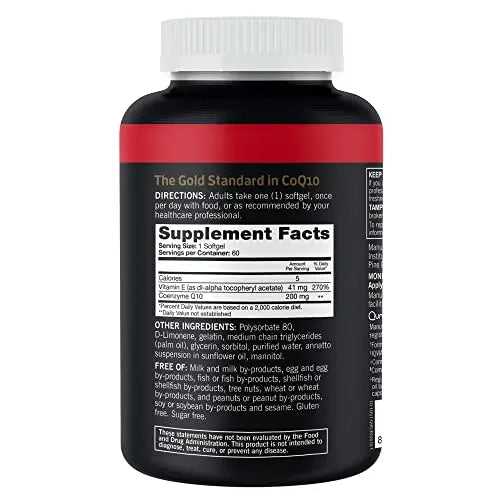 Qunol CoQ10 200mg Softgels, Ultra CoQ10 - Ultra High Absorption Coenzyme Q10 Supplem - TrustMedUSA