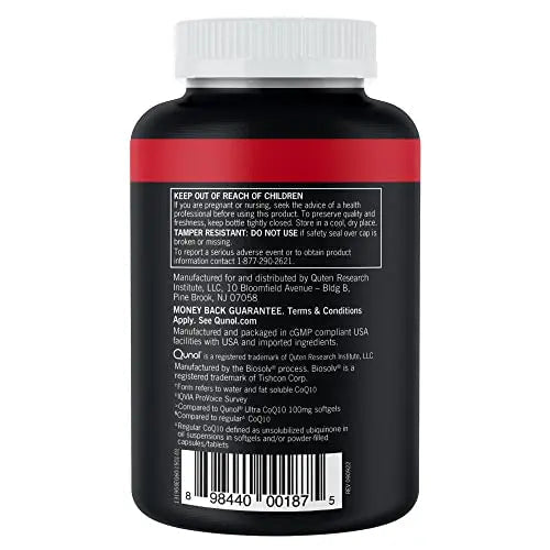 Qunol CoQ10 200mg Softgels, Ultra CoQ10 - Ultra High Absorption Coenzyme Q10 Supplem - TrustMedUSA