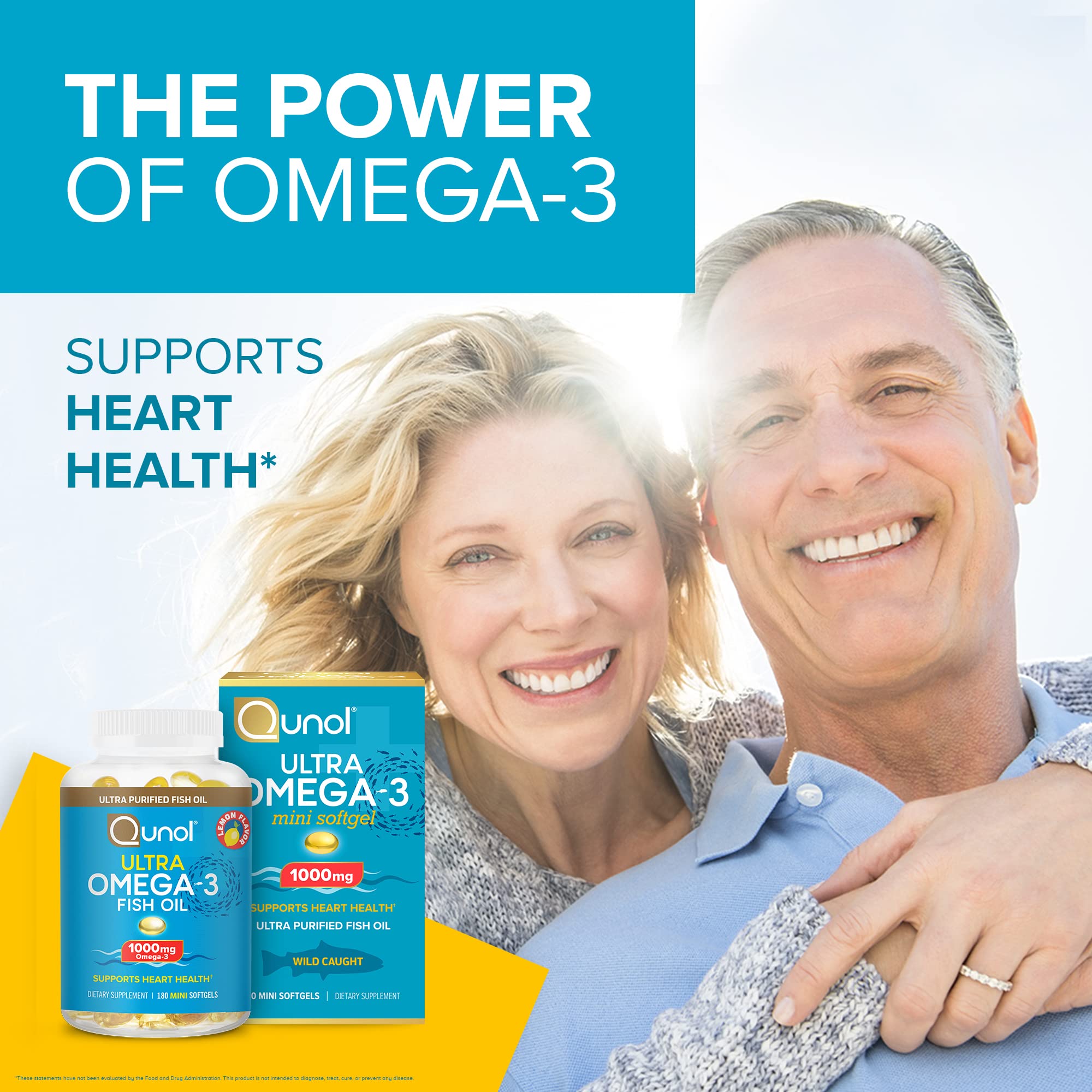 Qunol Fish Oil Omega 3 Mini Softgels, 1000mg Omega 3 EPA + DHA, Ultra Pure Supplements, Heart Health Support, Lemon Flavor - TrustMedUSA