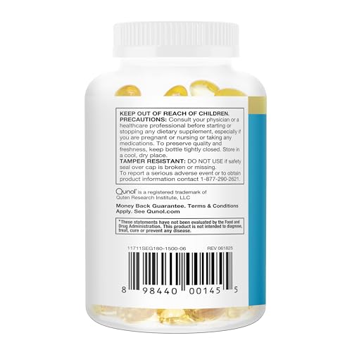 Qunol Fish Oil Omega 3 Mini Softgels, 1000mg Omega 3 EPA + DHA, Ultra Pure Supplements, Heart Health Support, Lemon Flavor - TrustMedUSA