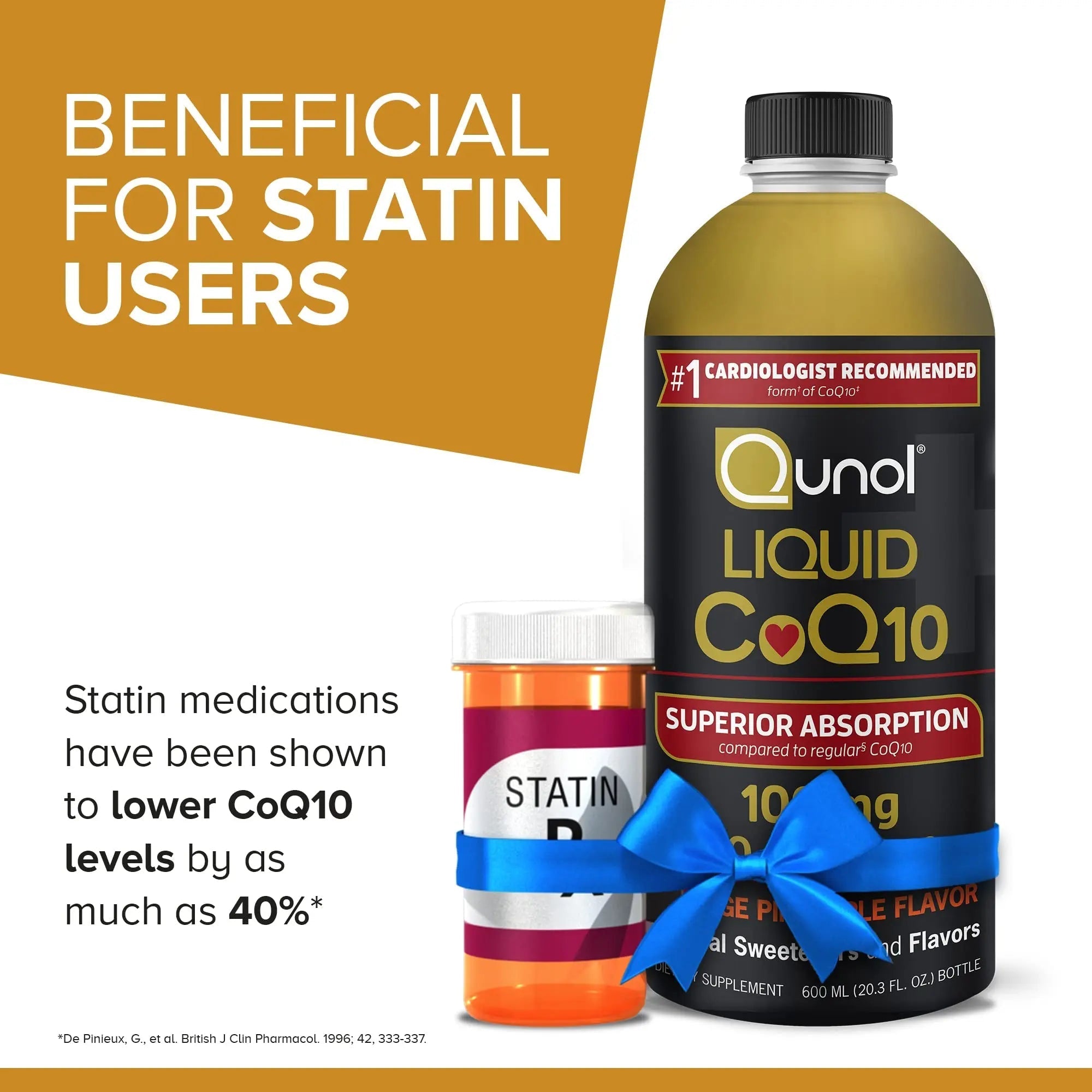 Qunol Liquid CoQ10 100mg, Superior Absorption Natural Supplement Form of Coenzyme - TrustMedUSA