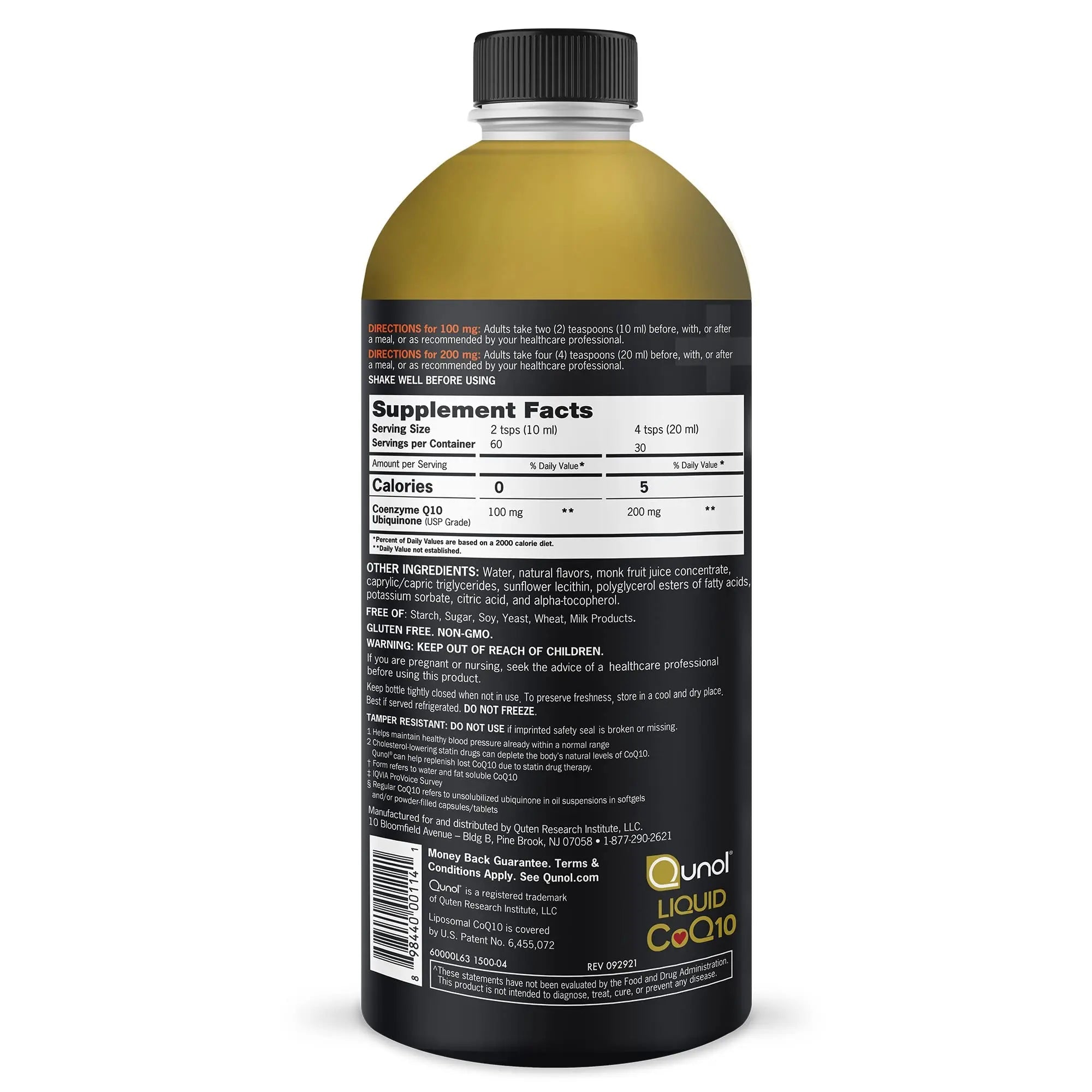 Qunol Liquid CoQ10 100mg, Superior Absorption Natural Supplement Form of Coenzyme - TrustMedUSA