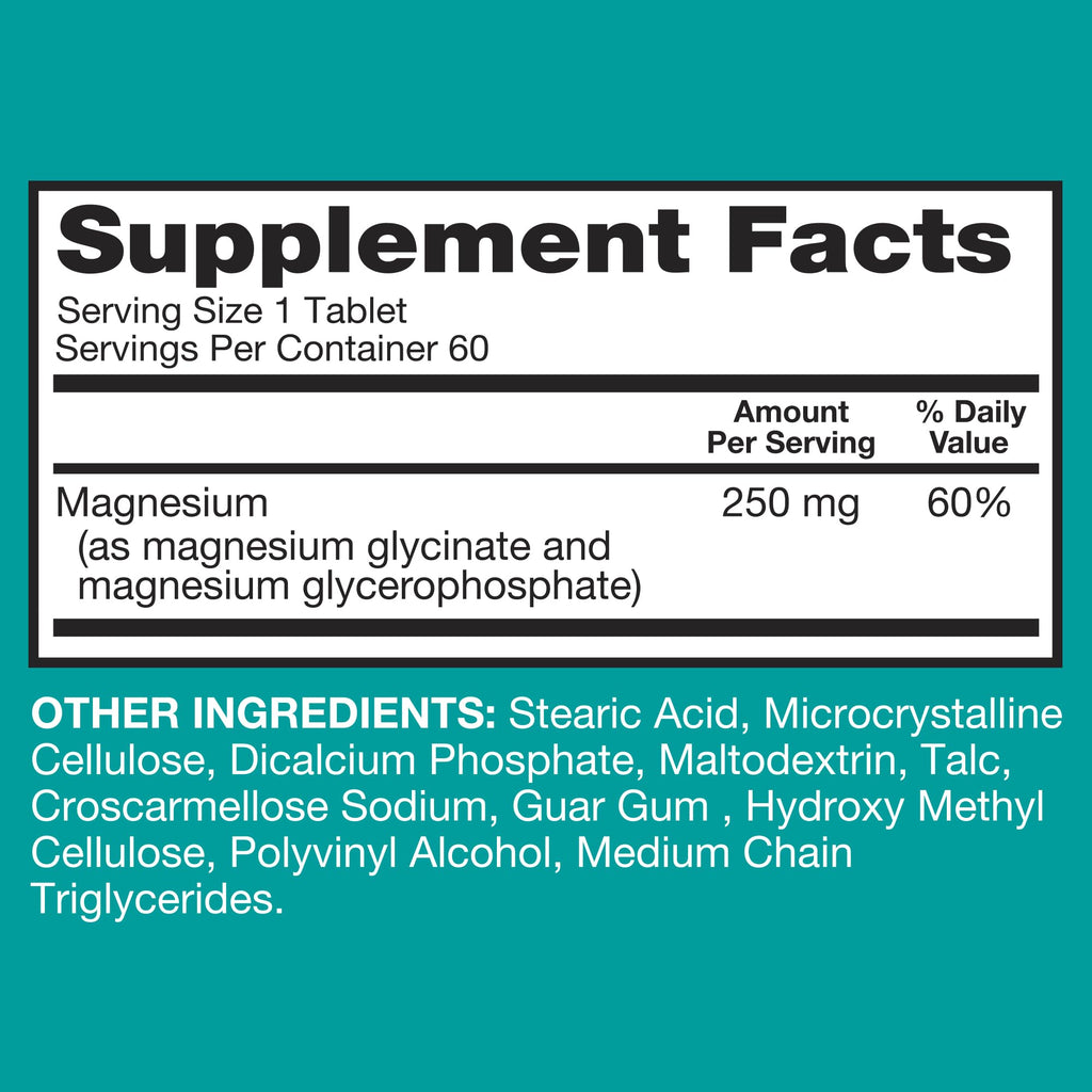 Qunol Magnesium Glycinate Complex, Gentle on Stomach, 250mg One Pill Dose, Superior-Absorption Magnesium, Nerve - TrustMedUSA