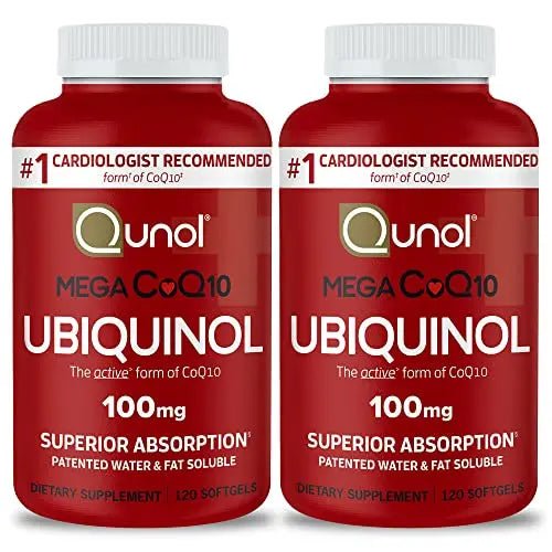Qunol Mega Ubiquinol CoQ10 100mg Softgels- Superior Absorption - Active form - TrustMedUSA