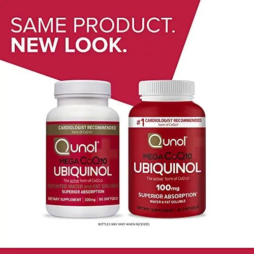 Qunol Ubiquinol CoQ10 100mg Softgels, Mega Ubiquinol 100mg - Superior Absorption - TrustMedUSA