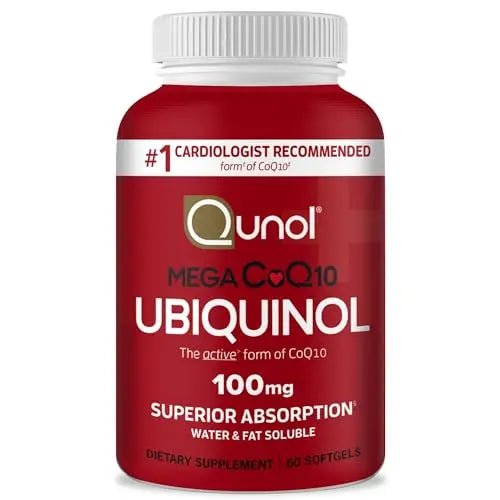 Qunol Ubiquinol CoQ10 100mg Softgels, Qunol Mega Ubiquinol 100mg - Superior Absorpti - TrustMedUSA