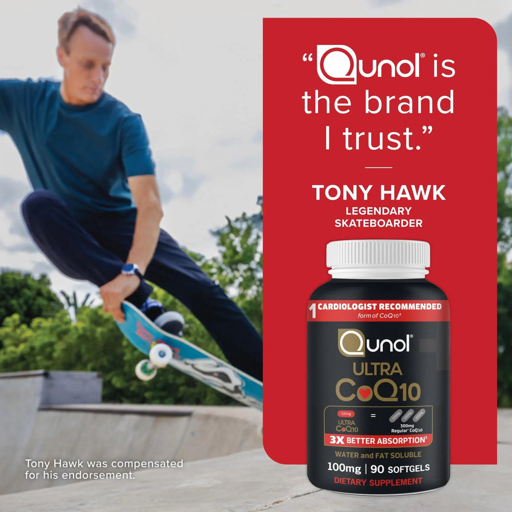 Qunol Ultra CoQ10 100mg Softgels- 3x Better Absorption, Antioxidant for Heart Health & Energy Production, Coenzyme Q10 Vitamins - TrustMedUSA