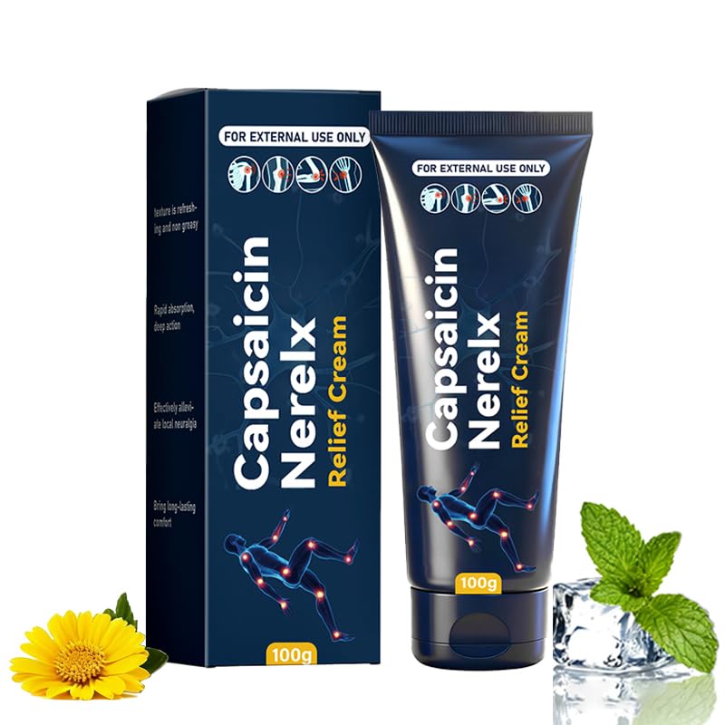 QYGCHUSIN Capsaicin Neuropathy Relief Cream with Arnica, Menthol, MSM & Glucosamine, Soothing Cream for Feet, Hands, Legs, Joints, Waist & Muscles, 100g,1pack - TrustMedUSA