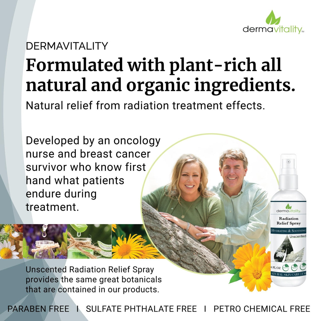 Radiation Burn Relief Spray - Calendula Spray for Radiation Treatment, Unscented, Fragrance Free, Natural Organic Plant Based Moisturizing Soothing Relief for Itchy and Sensitive Skin – 4 ounces - Maple Wellness Supplements