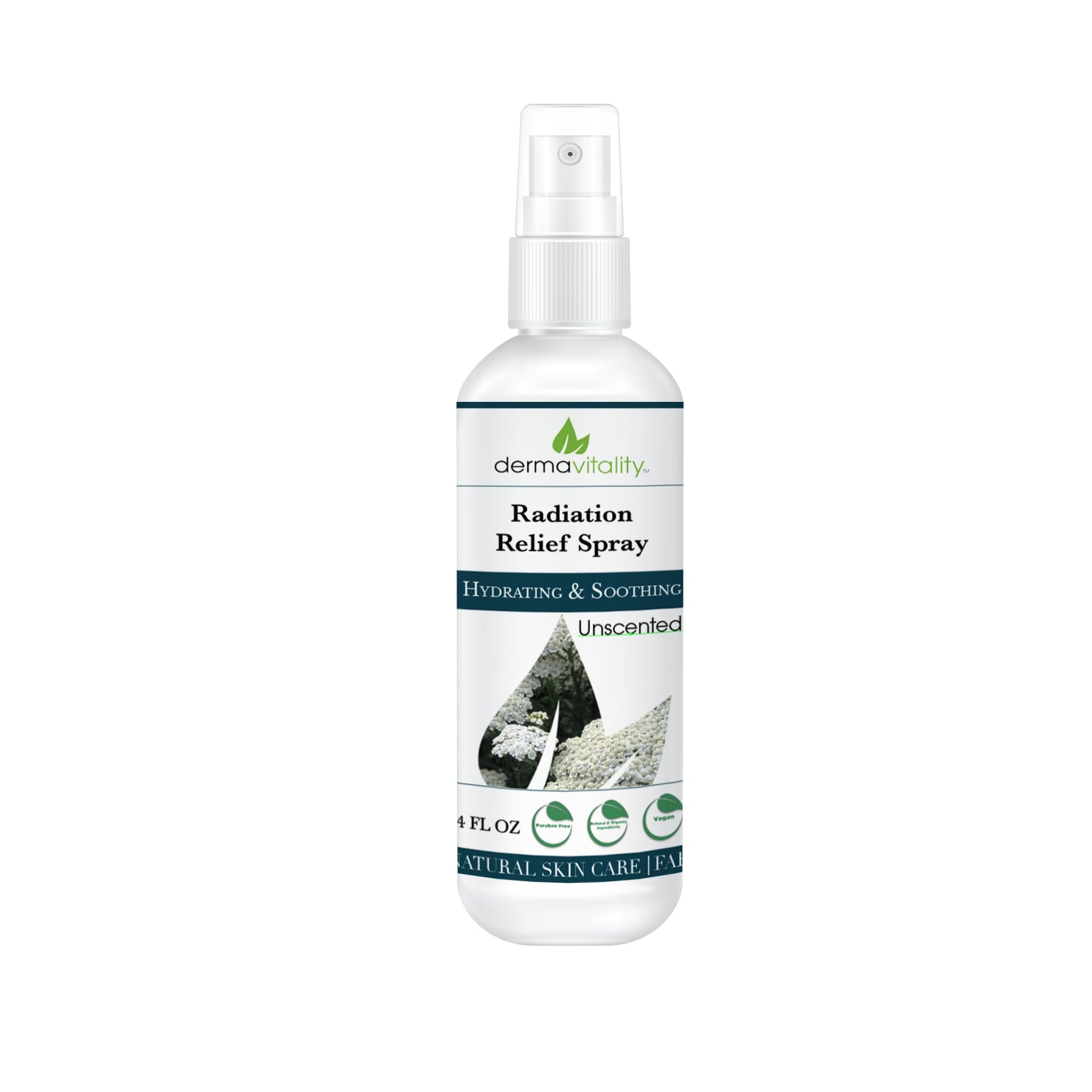 Radiation Burn Relief Spray - Calendula Spray for Radiation Treatment, Unscented, Fragrance Free, Natural Organic Plant Based Moisturizing Soothing Relief for Itchy and Sensitive Skin – 4 ounces - Maple Wellness Supplements