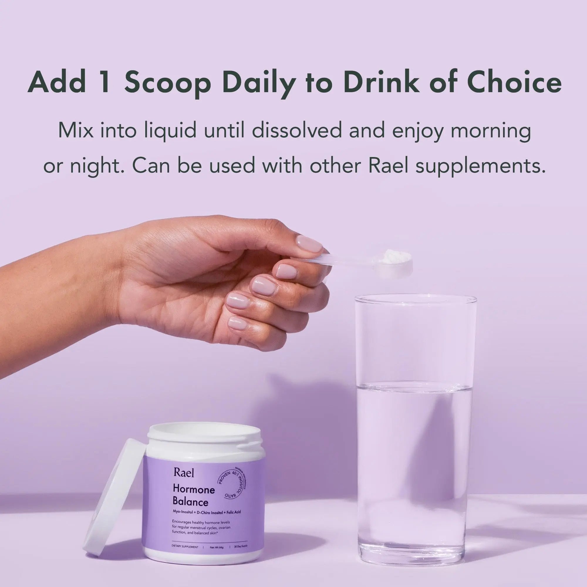 Rael Hormone Balance for Women, Myo Inositol Powder - Myo-Inositol & D-Chiro Inositol - TrustMedUSA