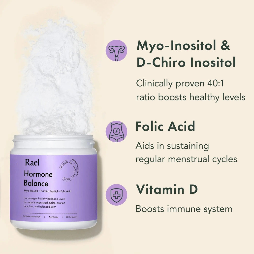 Rael Hormone Balance for Women, Myo Inositol Powder - Myo-Inositol & D-Chiro Inositol - TrustMedUSA