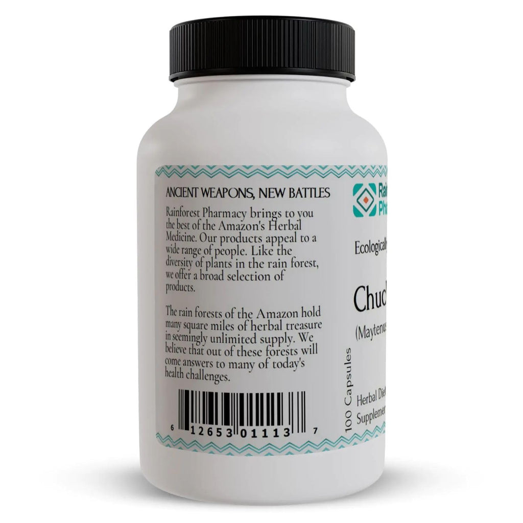 Rainforest Pharmacy Chuchuhuasi Herbal Supplement – 100 Vegetable Capsules, 500mg, Non-GMO, Sustainable, Ecologically Wildcrafted Amazon Rainforest Chuchuhuasi Bark - TrustMedUSA