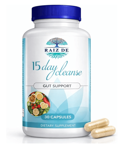 RAIZ DE 15-Day Digestive Detox Gut Cleanse - Senna, Cascara Sagrada, Psyllium Husk - TrustMedUSA