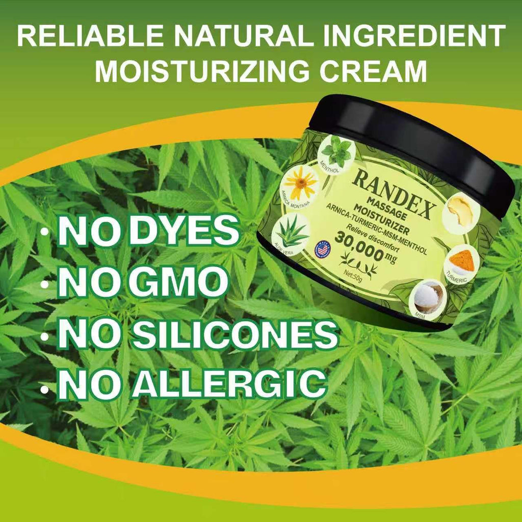 RANDEX 30000MG Organic Massage Moisturizer - Muscles,Joints,Knees, Shoulders,Body, Extra Strength- Natural - TrustMedUSA