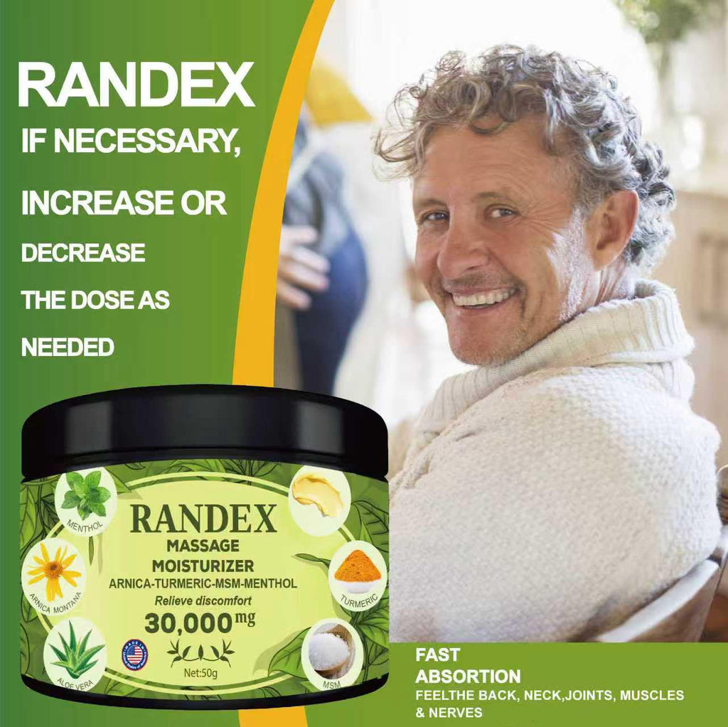 RANDEX 30000MG Organic Massage Moisturizer - Muscles,Joints,Knees, Shoulders,Body, Extra Strength- Natural - TrustMedUSA