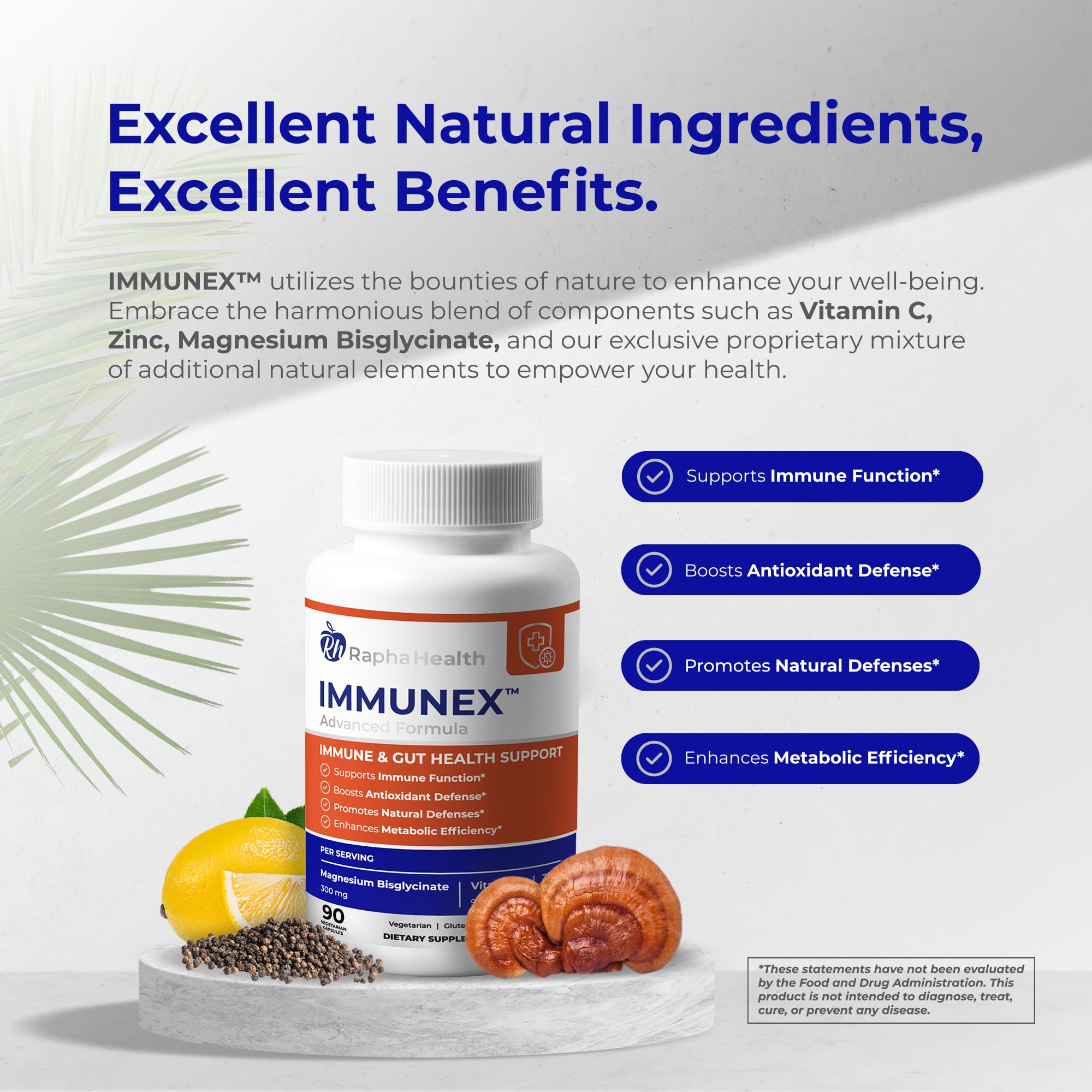 RAPHA HEALTH Immune 247 - Immune and Wellness Support | Gut & Antioxidant Booster | Magnesium, Selenium, Zinc, Vitamin C, Ashwagandha | 90 Capsules - 30 Servings - TrustMedUSA