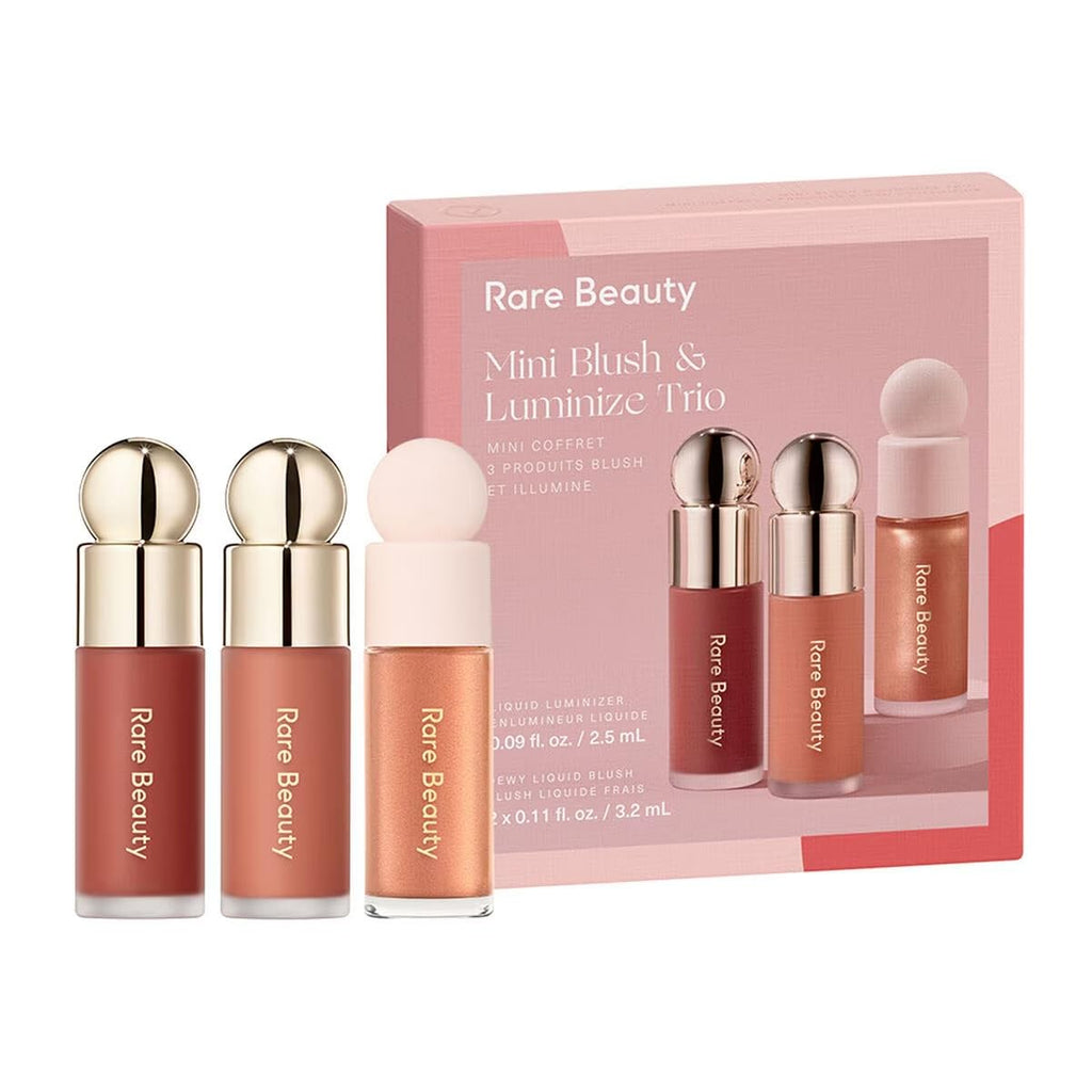 Rare Beauty Limited Edition Mini Blush & Luminize Trio - Beloved - Virtue - Enliven - New In Box - TrustMedUSA