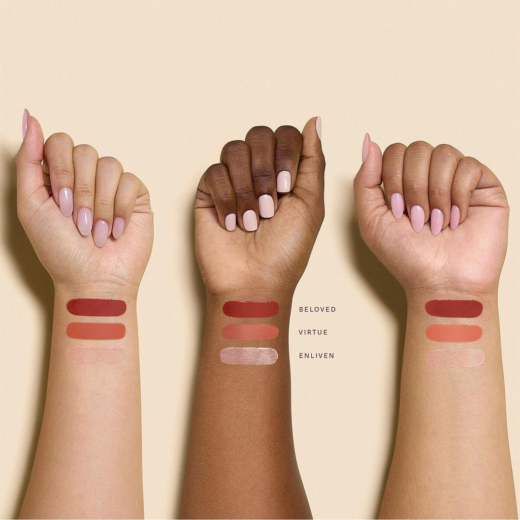 Rare Beauty Limited Edition Mini Blush & Luminize Trio - Beloved - Virtue - Enliven - New In Box - TrustMedUSA