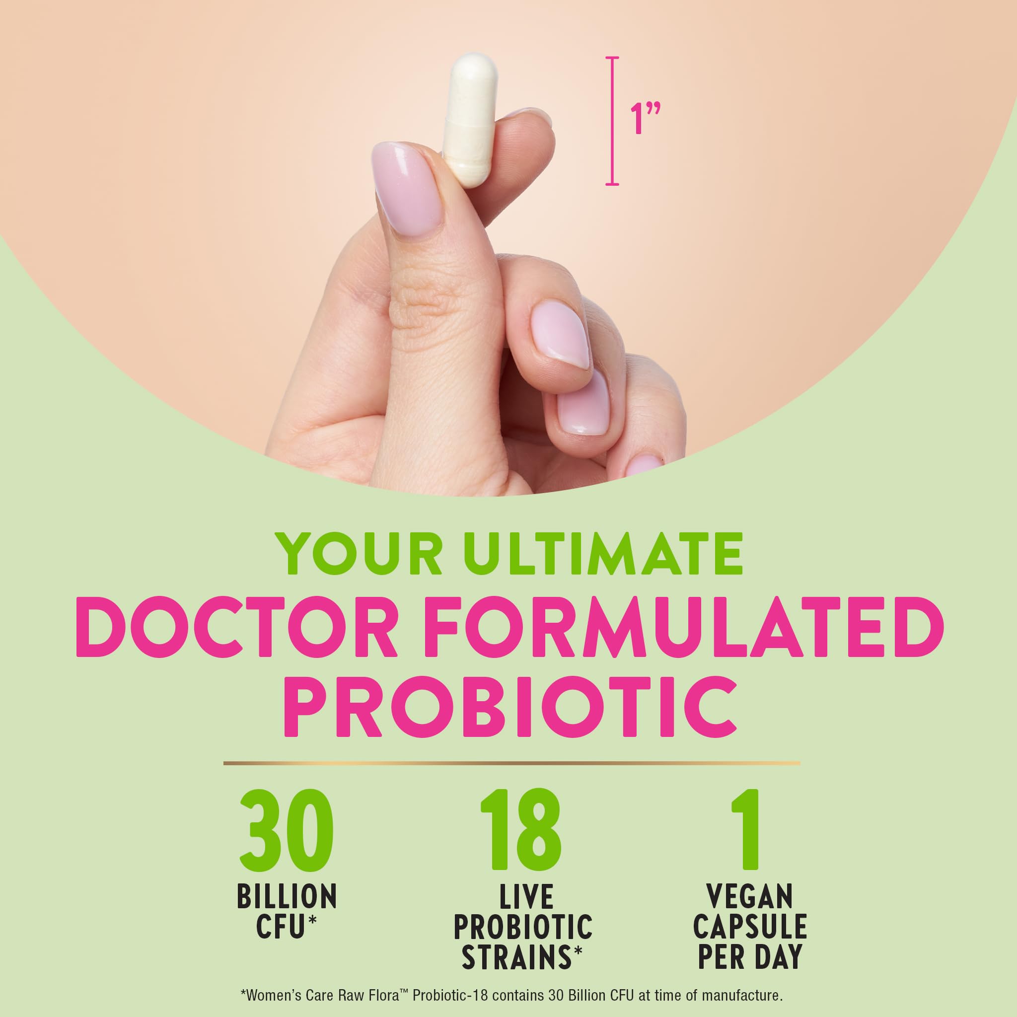 Raw Flora Probiotics for Women | 30 Billion CFU | 33 Capsules | with Cranberry and D-Mannose | Vegan, Non-GMO & Gluten Free Supplement - Maple Wellness Supplements