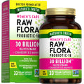 Raw Flora Probiotics for Women | 30 Billion CFU | 33 Capsules | with Cranberry and D-Mannose | Vegan, Non-GMO & Gluten Free Supplement - Maple Wellness Supplements