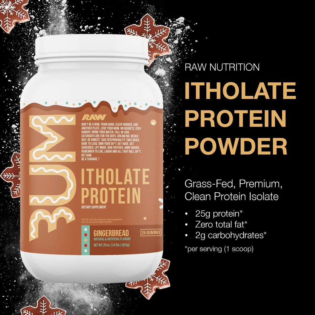 RAW Whey Isolate Protein Powder, Gingerbread (CBUM Itholate Protein) - 100% Grass - TrustMedUSA