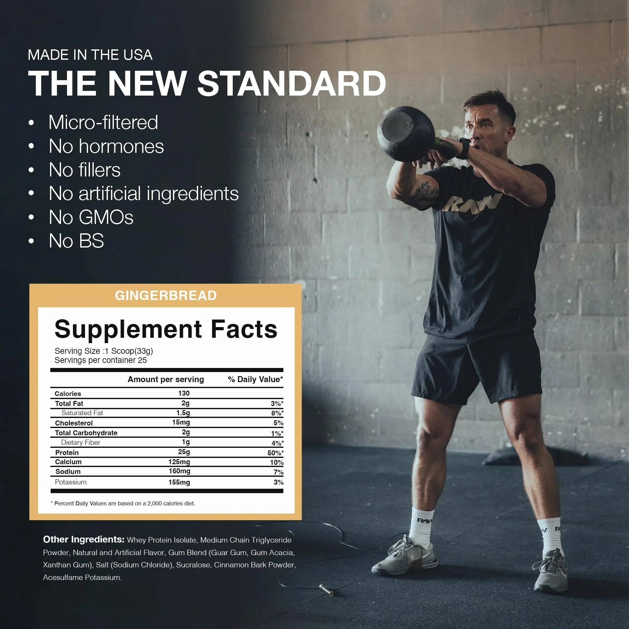 RAW Whey Isolate Protein Powder, Gingerbread (CBUM Itholate Protein) - 100% Grass - TrustMedUSA