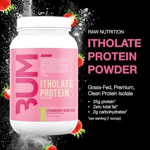 RAW Whey Isolate Protein Powder, Strawberry BumCake (CBUM Itholate Protein) - TrustMedUSA