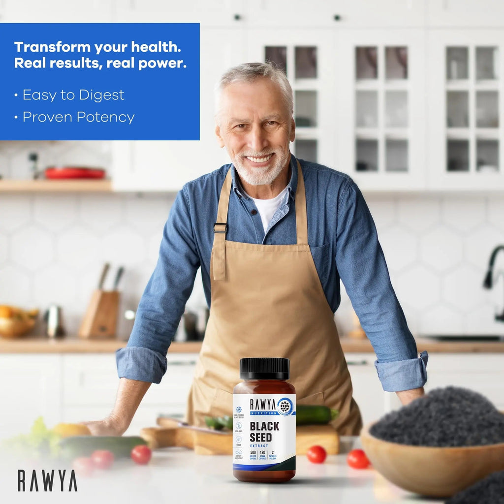 RAWYA Nutrition, Black Seed Extract, 120 Vegan Capsules, Nigella Sativa, Black Cumin - TrustMedUSA