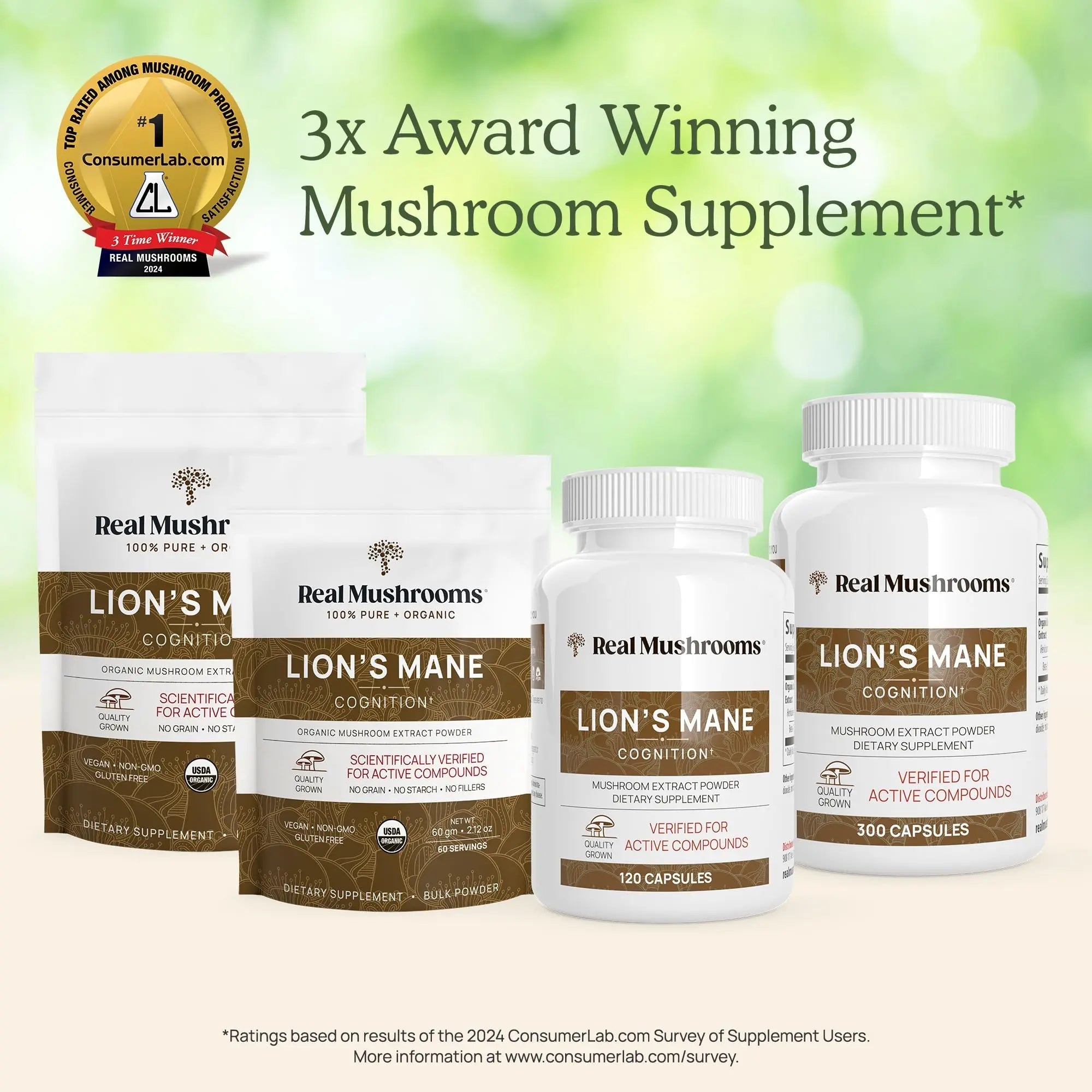 Real Mushrooms Lion’s Mane Powder - Organic Lions Mane Mushroom Extract - TrustMedUSA