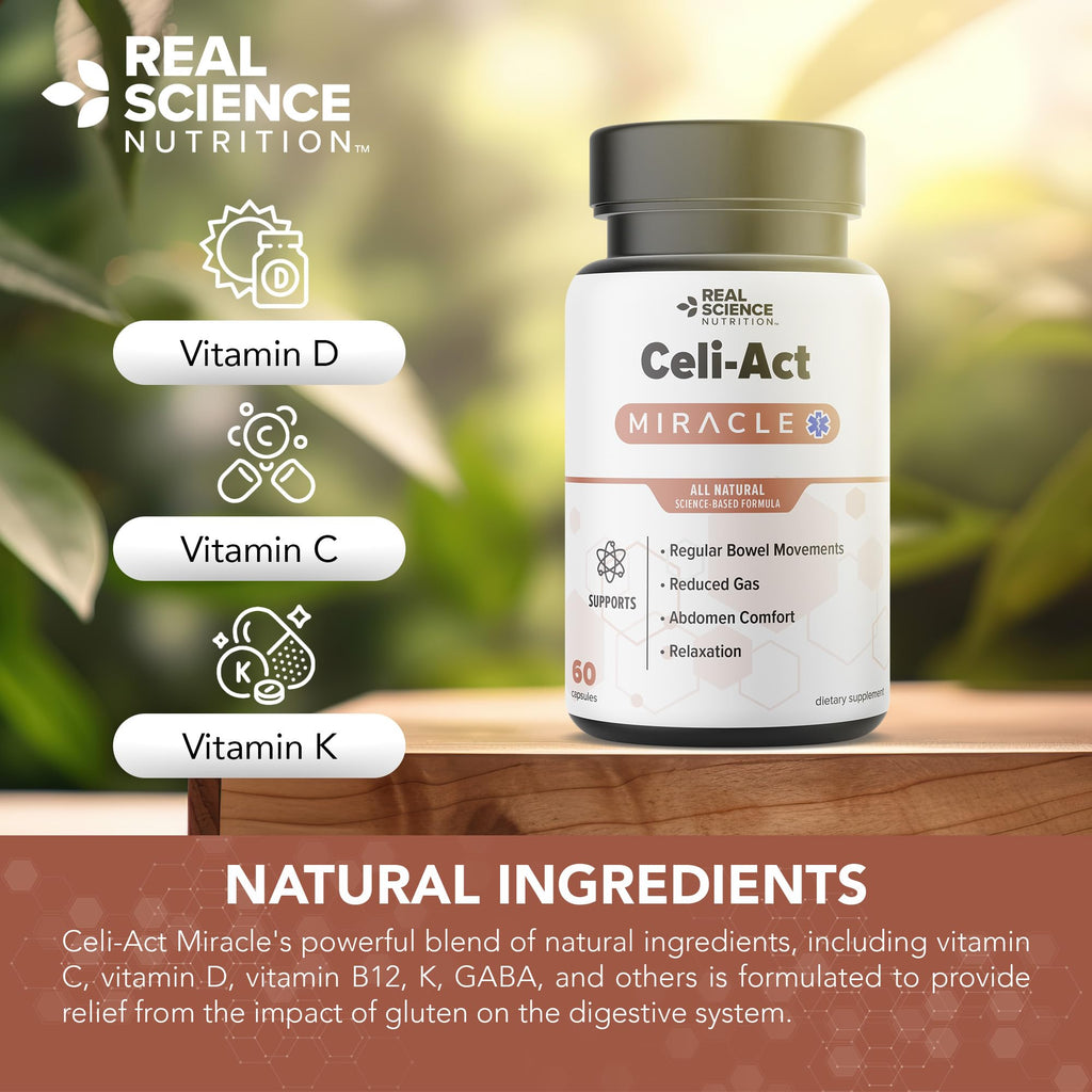 Real Science Nutrition Celi-Act Miracle is a Natural Supplement to Support Celiac Discomfort and Digestive Health - TrustMedUSA