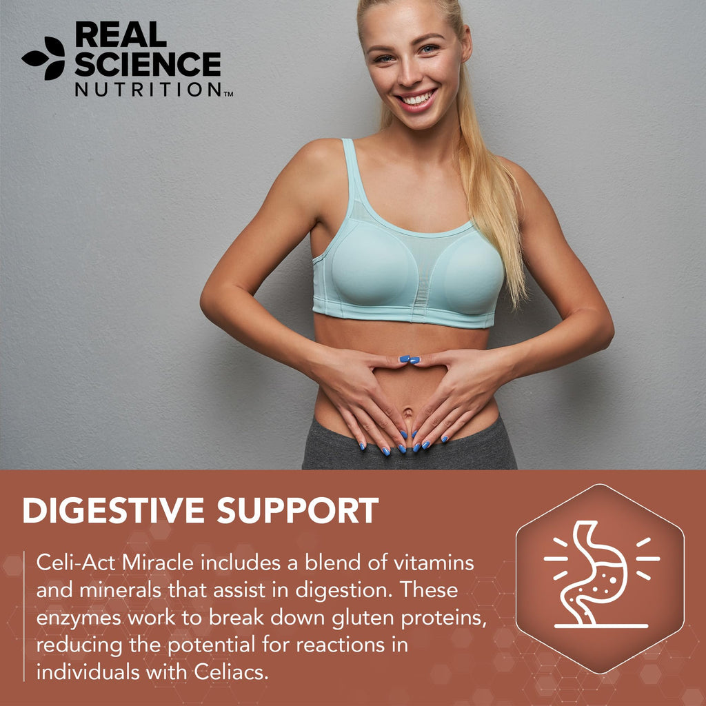 Real Science Nutrition Celi-Act Miracle is a Natural Supplement to Support Celiac Discomfort and Digestive Health - TrustMedUSA