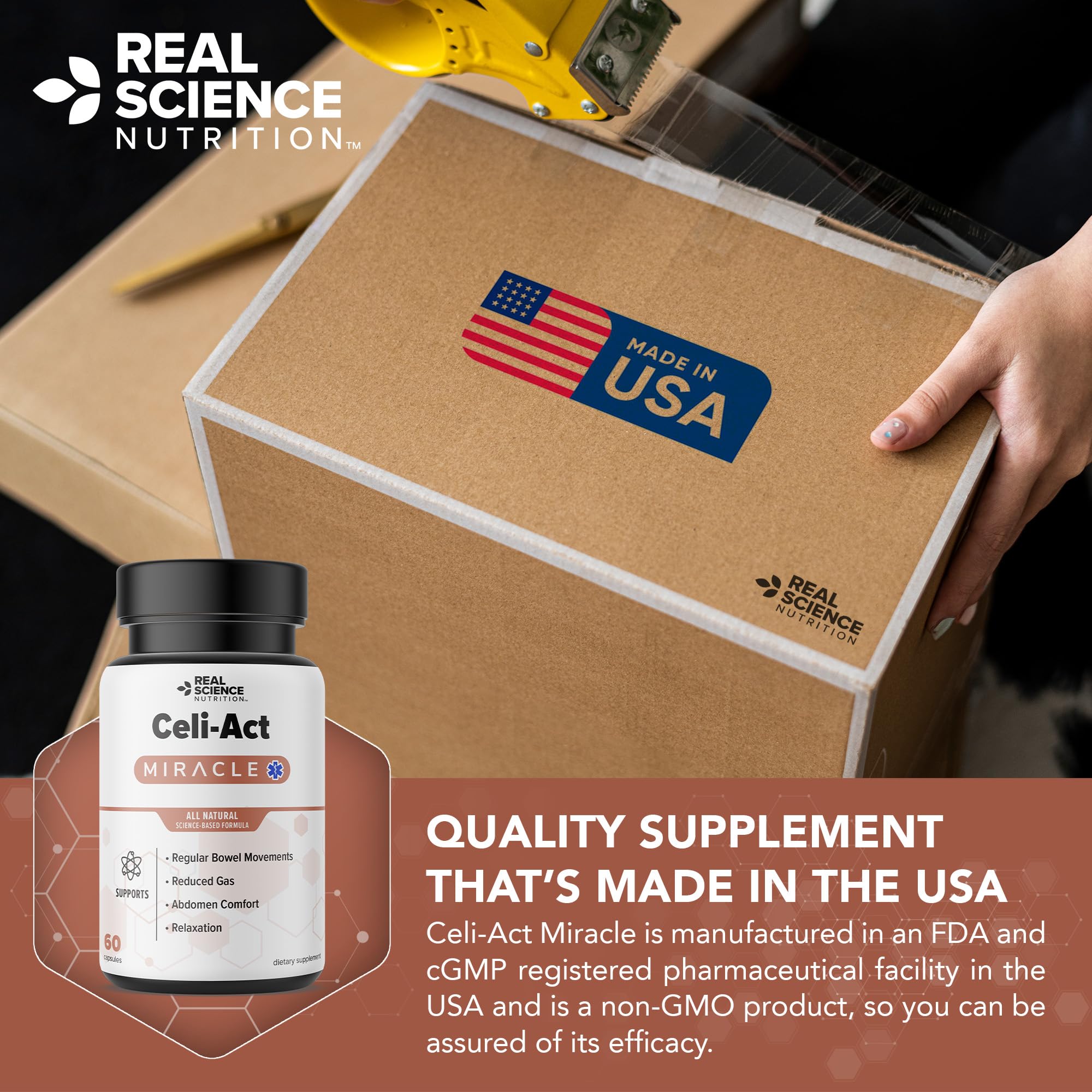 Real Science Nutrition Celi-Act Miracle is a Natural Supplement to Support Celiac Discomfort and Digestive Health - TrustMedUSA