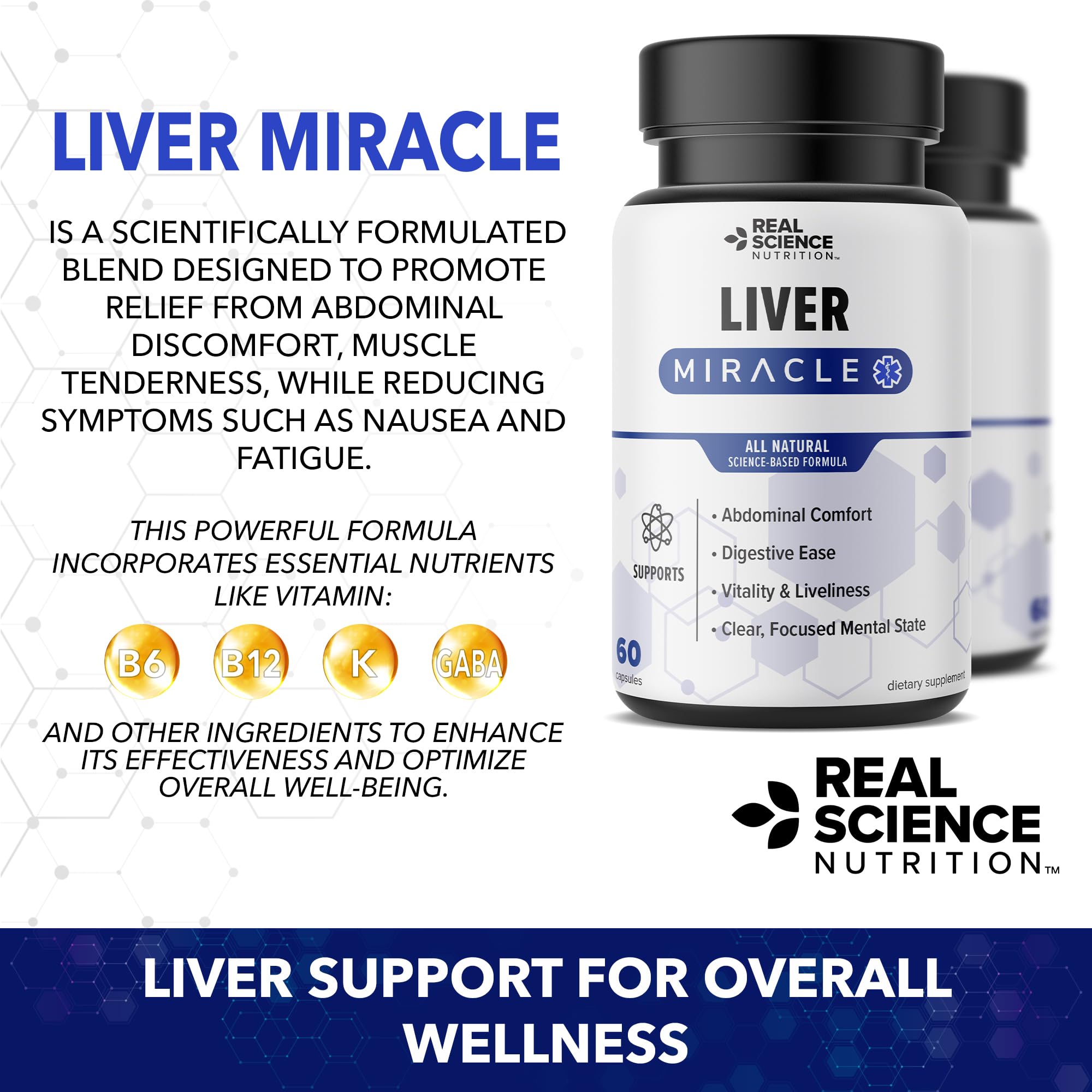 Real Science Nutrition Offers Liver Miracle, Alleviating Symptoms of Abdominal Discomfort, Boosting Energy Levels, Enhancing Mental Clarity, & Overall Vitality - TrustMedUSA