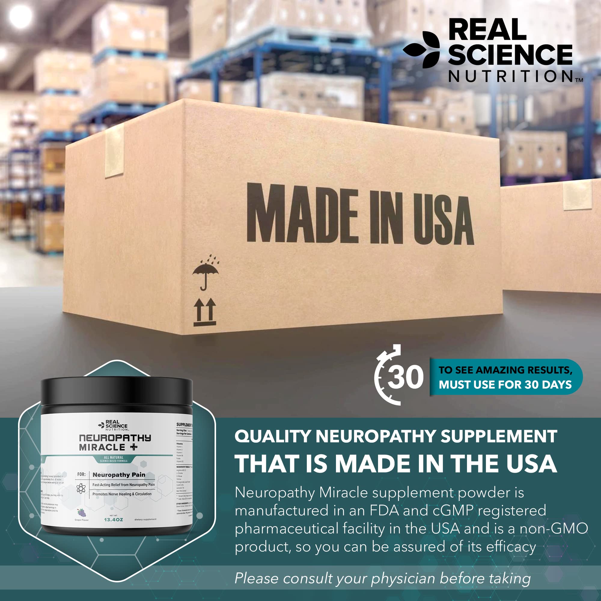 Real Science Nutrition Offers Neuropathy Miracle a Natural Powder Supplement to Improve Circulation and Provide Relief for Neuropathy - TrustMedUSA