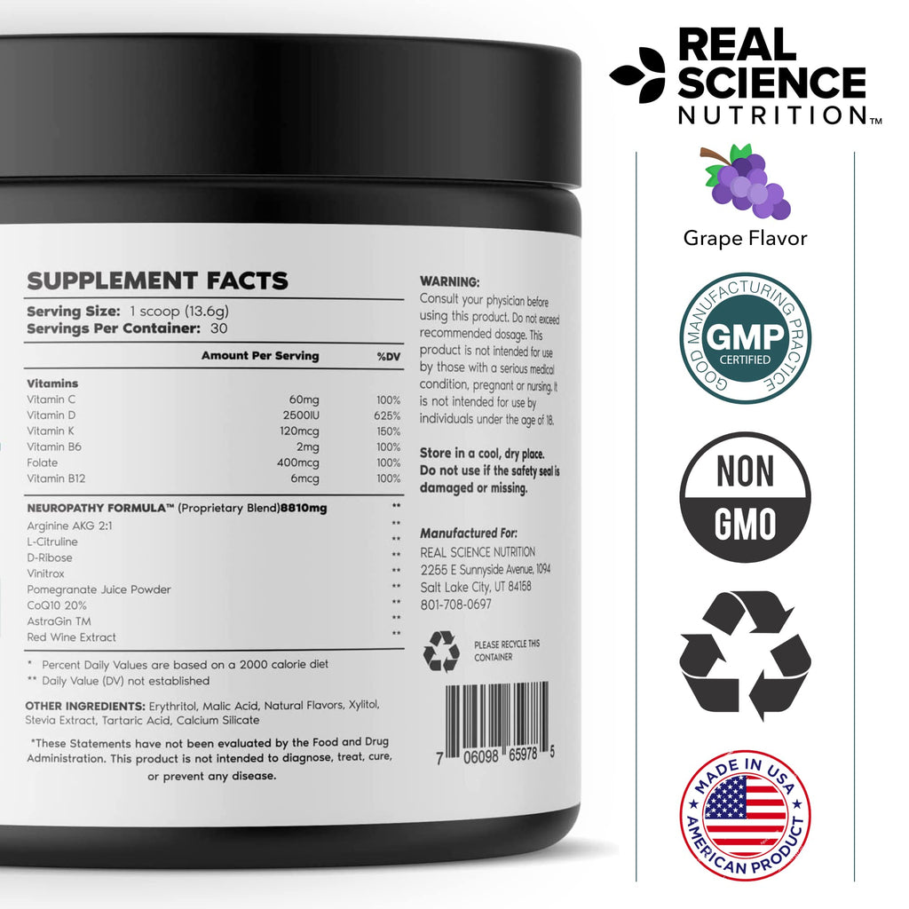 Real Science Nutrition Offers Neuropathy Miracle a Natural Powder Supplement to Improve Circulation and Provide Relief for Neuropathy - TrustMedUSA