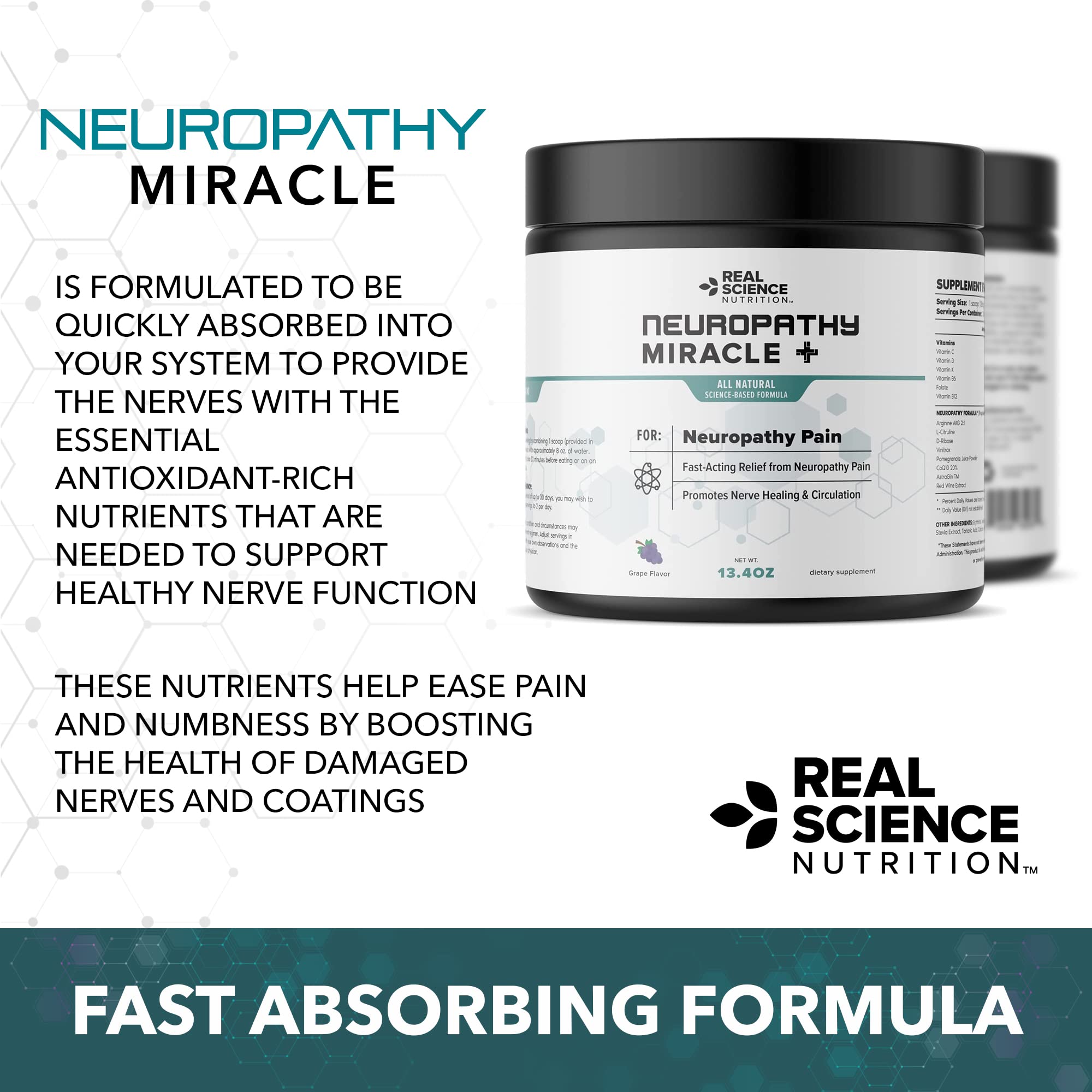 Real Science Nutrition Offers Neuropathy Miracle a Natural Powder Supplement to Improve Circulation and Provide Relief for Neuropathy - TrustMedUSA