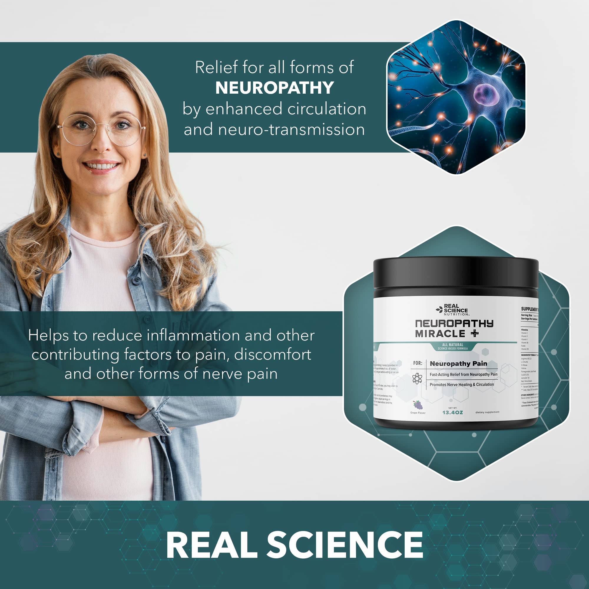 Real Science Nutrition Offers Neuropathy Miracle a Natural Powder Supplement to Improve Circulation and Provide Relief for Neuropathy - TrustMedUSA