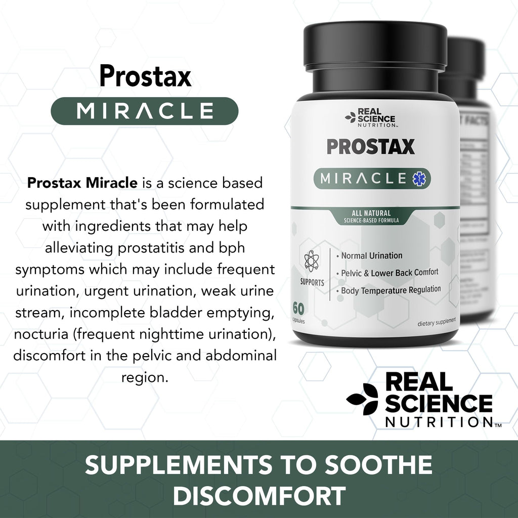 Real Science Nutrition Offers Prostax Miracle: A Natural Supplement for Bladder and Kidney Health, Mens Health Products - TrustMedUSA