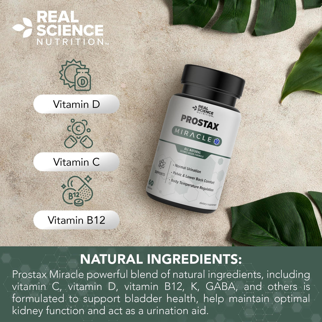 Real Science Nutrition Offers Prostax Miracle: A Natural Supplement for Bladder and Kidney Health, Mens Health Products - TrustMedUSA