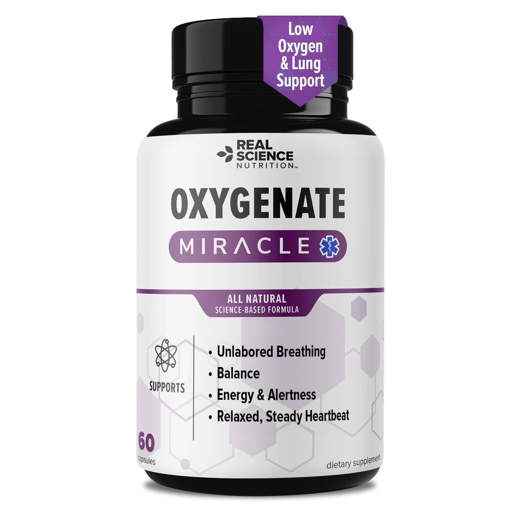 Real Science Oxygenate Miracle – Daily Lung & Circulation Support Supplement for Breathing Comfort and Energy – Supports Respiratory Function and Overall Wellness, 60 Caps - TrustMedUSA