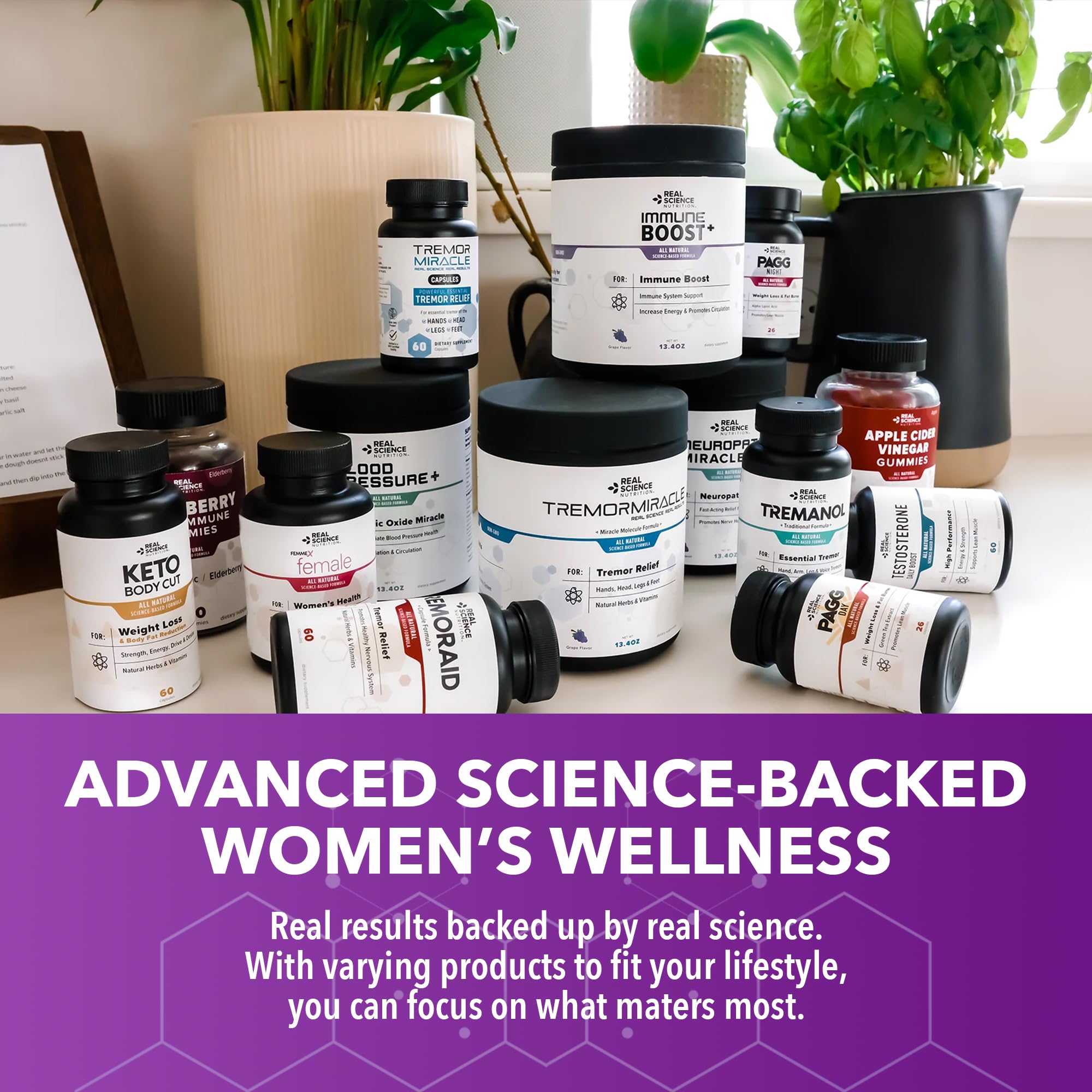 Real Science Perimenopause Supplements for Women for Hormone Balance & Energy Support – Nitric Oxide Formula with Vinitrox, GABA & Essential Vitamins for Hot Flashes, Mood & Energy – 60 Caps - TrustMedUSA