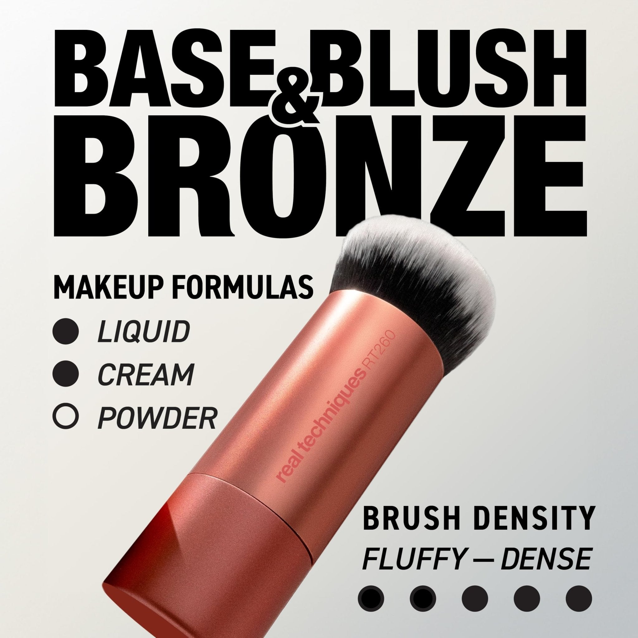 Real Techniques Bubble Blending Makeup Brush, Multipurpose Foundation Brush For Liquid, Cream, & Powder Products, Unique Round Brush Head, Synthetic Bristles, Vegan & Cruelty Free, 1 Count - TrustMedUSA